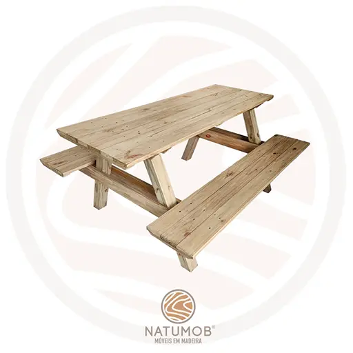 Mesa de piquenique sustentável