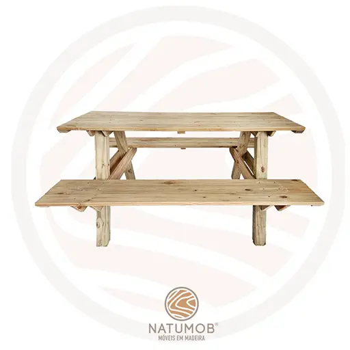 Mesa de piquenique sustentável