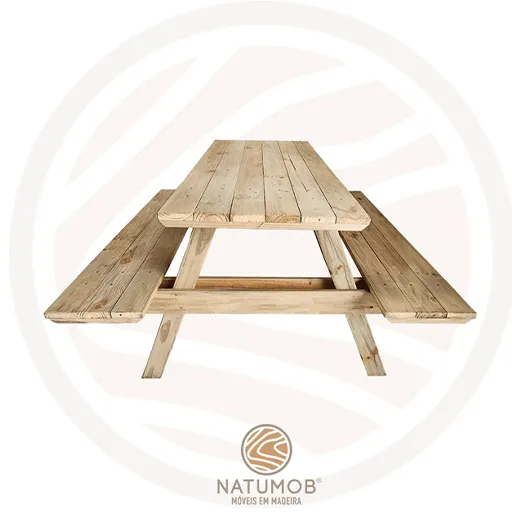 Mesa Piquenique de madeira Rustica